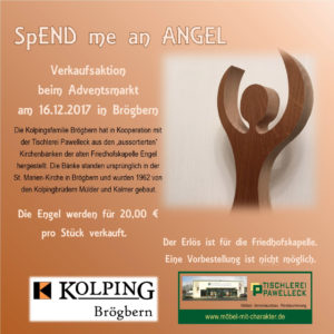 Kolping Brögbern: Engel aus alten Kirchenbänken gefertigt